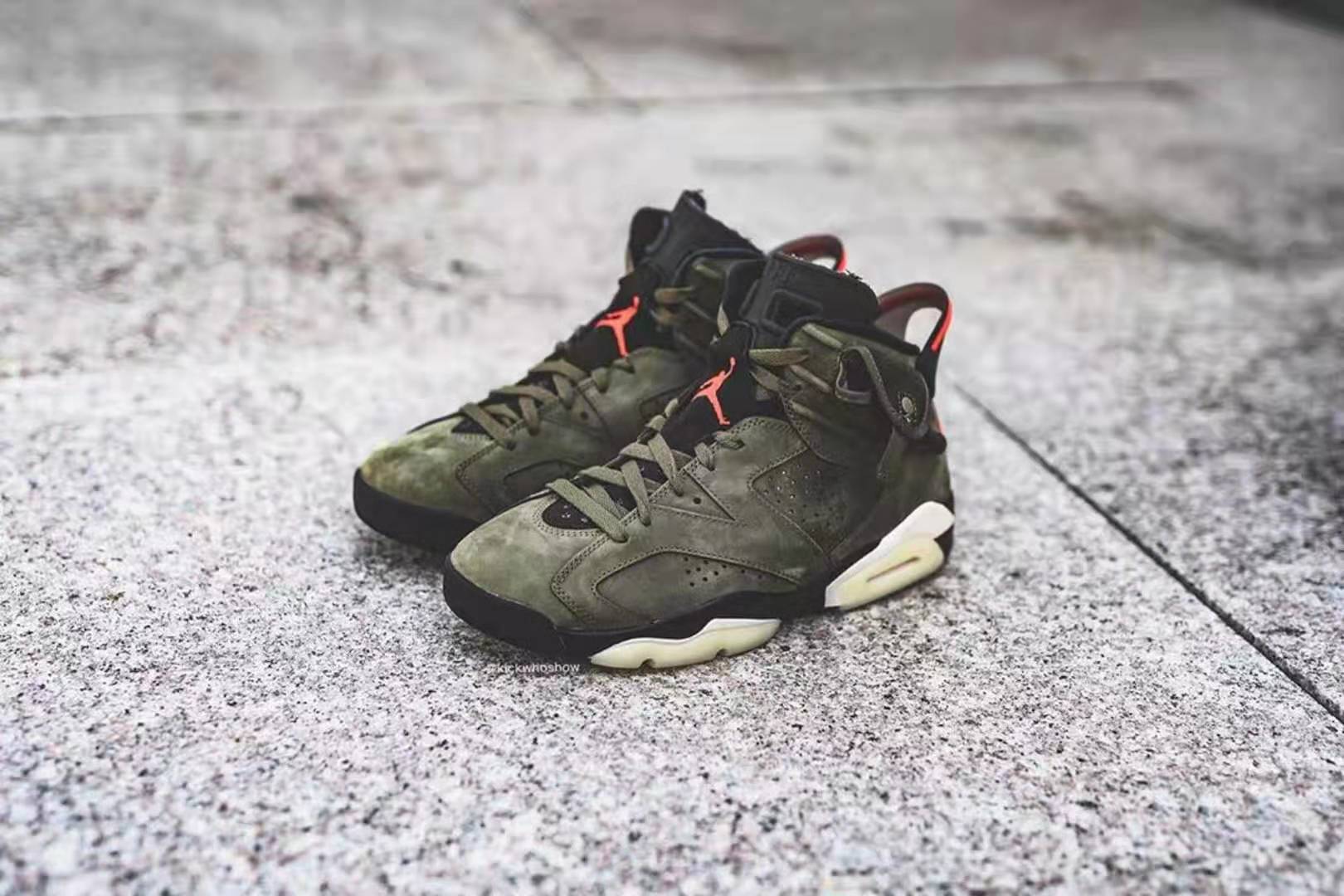 x Air Jordan 6 AJ6TS 3M Olive Shoes - Click Image to Close